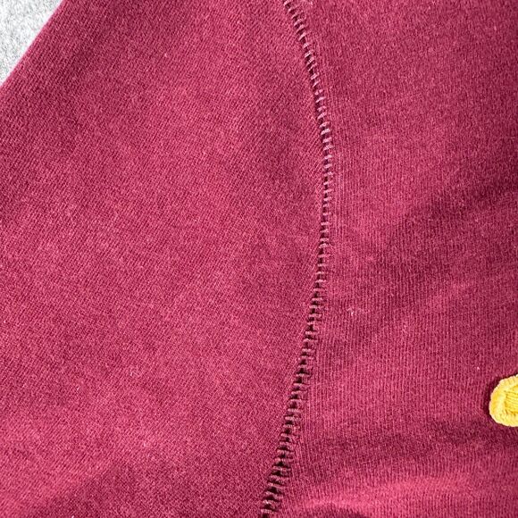 Abercrombie Fitch Long Sleeve T Shirt Mens Medium Red Maroon Y2K A&F Applique - Picture 3 of 10